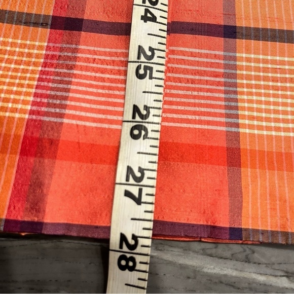 Carlisle Orange Silk Taffeta Paid Two Button Blazer Size 10 - Picture 7 of 8